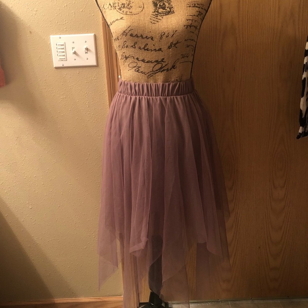 Flowing purple mauve skirt